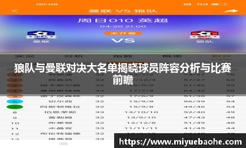 狼队与曼联对决大名单揭晓球员阵容分析与比赛前瞻